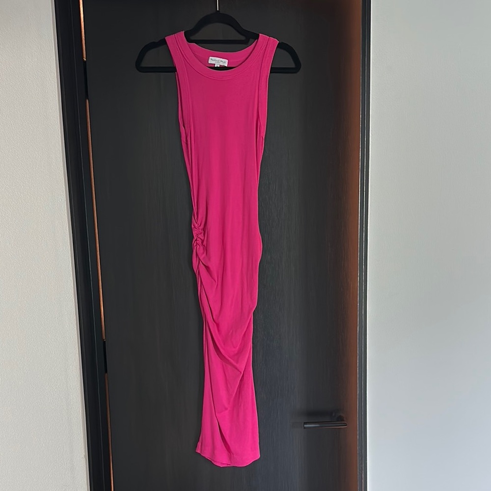 Michael Stars Wren Midi Tank Dress, Raspberry Pink, XS